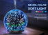 Serenity 200ml 3d Essential Oil Diffuser Arise Colorful LED light effect Glass Diffuser Cool Mist