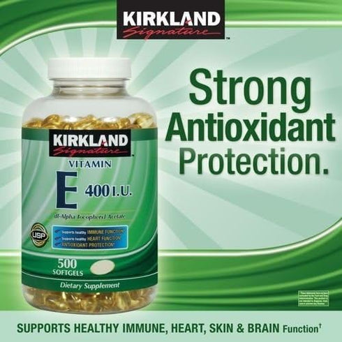 Vitamin E 400 IU, 500 Softgels, Supports Healthy Immune Function