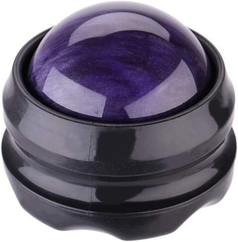 Manual Massage Ball - Pain Relief Back Roller Massager for Sore Muscle Therapy, Purple