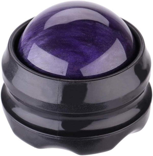 Manual Massage Ball - Pain Relief Back Roller Massager for Sore Muscle Therapy, Purple