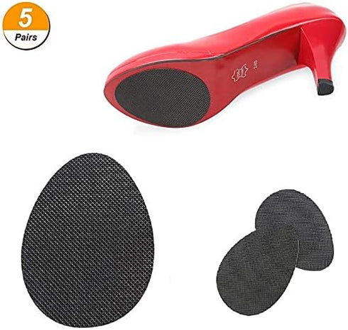 5 Pairs Anti-Slip Shoe Grip Stickers, Self-Adhesive Non-Slip Rubber for Ladies & Gents Shoes