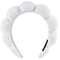 Spa Headbands for Washing Face or Makeup, Puffy Terry Cloth Hairband for Women, Skin Care Accessories (White)