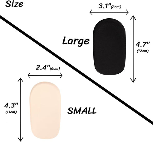 Premium Heel Cushions for Pain Relief & Shoe Comfort, Gel Inserts for Women and Men, Small (1.4" Height), Black