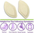 Premium Felt Foot Arch Support Pads - 3 Pairs Shoe Inserts - 1/4"