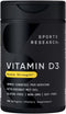 Sports Research Vitamin D3 2000 IU with Coconut MCT Oil, 360 Liquid Softgels for Immune & Bone Support