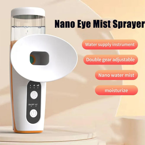 JBGYNU 20ml 3 Nano Eye Mist Sprayer, Eye Steamer for Dry Eye, Water Tank Capacity, with Cold & Hot Compress Modes