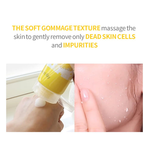 SECRETKEY Lemon Sparkling Peeling Gel, Deep Cleansing Exfoliation, 4.05 oz / 120 ml for Sensitive Skin