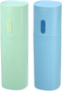 VOCOSTE 2pcs Toothbrush Travel Case, Lightweight PP Holders for Travel Business, Green Blue, 7.68"x2.36"