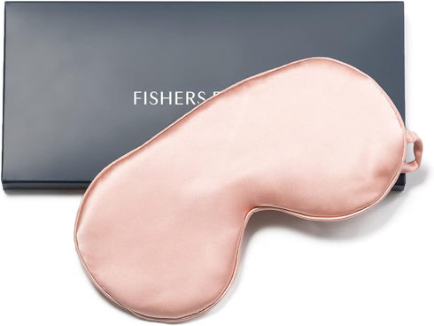 Fishers Finery 25 Momme 100% Mulberry Silk Eye Mask with Adjustable Strap (Pink)
