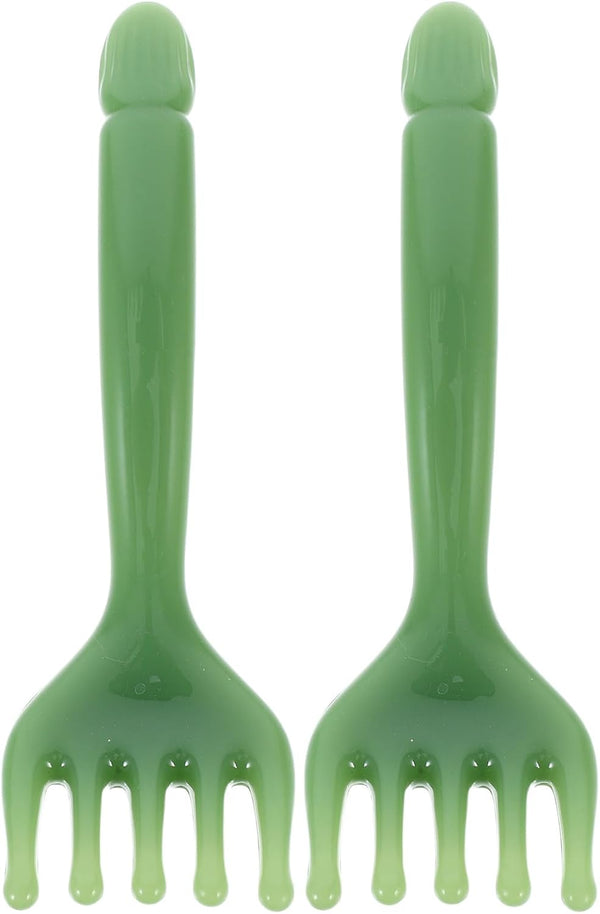 TOPPERFUN 2pcs Resin Scalp Massager Tool and Gua Sha Head Comb for Manual