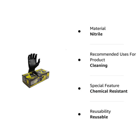 Black Mamba Powder Free Industrial Strength Nitrile Gloves with Raised Torque Grip, 100 Glove Box (EXTRA EXTRA LARGE)