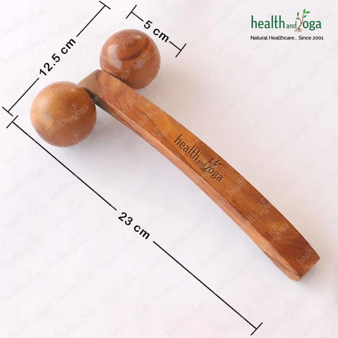 SoulGenie HealthAndYoga NatureSooth Wooden Massage Roller Wood Therapy Massage Tools Handheld Calf and Leg Massager