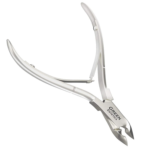 Professional Cuticle Trimmer with Pusher, Silver Stainless Steel Nail Nipper, Sharp Blades for Manicure
