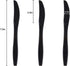 Plastic Knives Disposable Individually Packaged Knives Black 7-Inch Commercial Take Away Knives,Super Hard Mass Heavy Individually Wrapped Knives 100 PCS by Laojbaba
