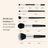 Travel Makeup Brush Set, 5 Pcs Essential Face & Eye Brushes, Portable Makeup Pouch & Brush Cover Included