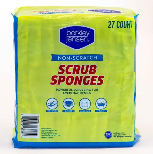 Berkley Jensen Non Scratch Cellulose Scrub Sponges, 27 ct., Blue