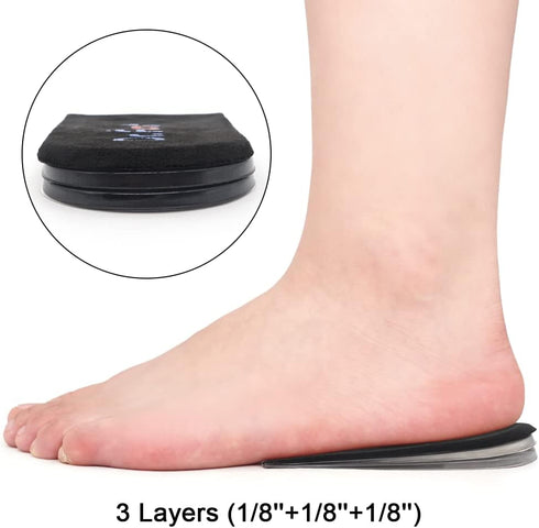 Dr.Foot Adjustable Orthopedic Heel Lift Inserts, Height Increase Insole for Leg Length Discrepancies, Spurs, Heel Pain