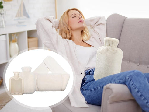 Hitopin 3 1 1L in Hot Water Bottle Pouch with Waist Cover, Warm Water Bag, Pouch with Soft Belt, Rubber Hot Water Bag