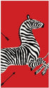 Packs 15 Caspari Zebras Paper Guest Towel Napkins in Red - Two