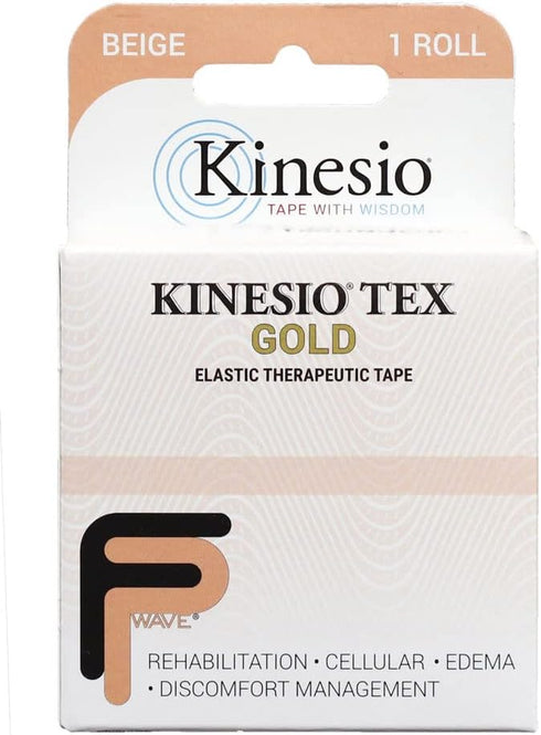 Kinesio Taping - Elastic Therapeutic Athletic Tape Tex Gold FP, Beige, 2 in. x 16.4 ft
