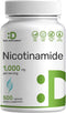 Vitamin B3 Nicotinamide 1,000mg - 500 Capsules, Flush Free Niacin for Healthy Skin & Energy Production, Non-GMO