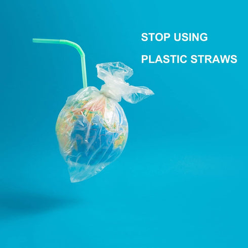 KTOB Biodegradable Flexible Drinking Straws, 200 Count 100% Plant-Based Compostable Colorful Eco Friendly Alternative