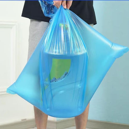 Uieogio 33-37 50 Count, Commercial 36x40 Inches,Thickened bags,(90cm100cm) Heavy Duty Trash Bags, blue, Gallon, Extra