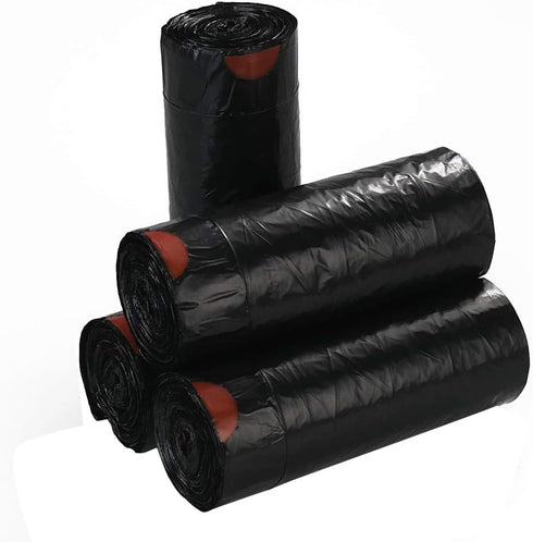 6 Gallon Trash Bags with Drawstrings, Black Garbage Bags, 208 Counts