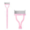 MSQ Eyelash Comb Separator with Brush and Cover, Arc Designed Cosmetic Tool (1PCS)