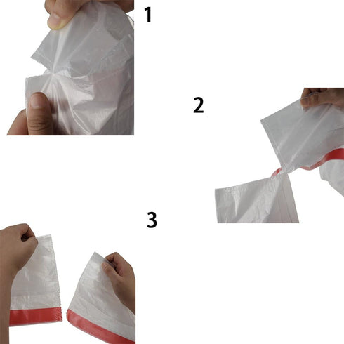 Clear Drawstring Large Trash Bags, 30 Gallon Garbage Bags, 60 Counts by Pekky
