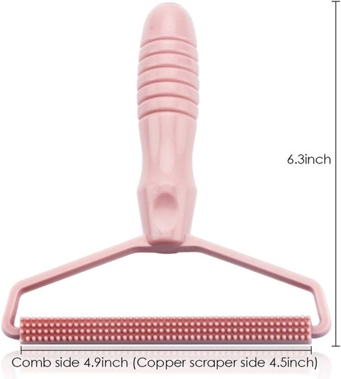 Portable Fabric Shaver, Pet Hair Remover Tool, Manual Lint Remover for Clothing, Carpet, Furniture, Pink 1pcs