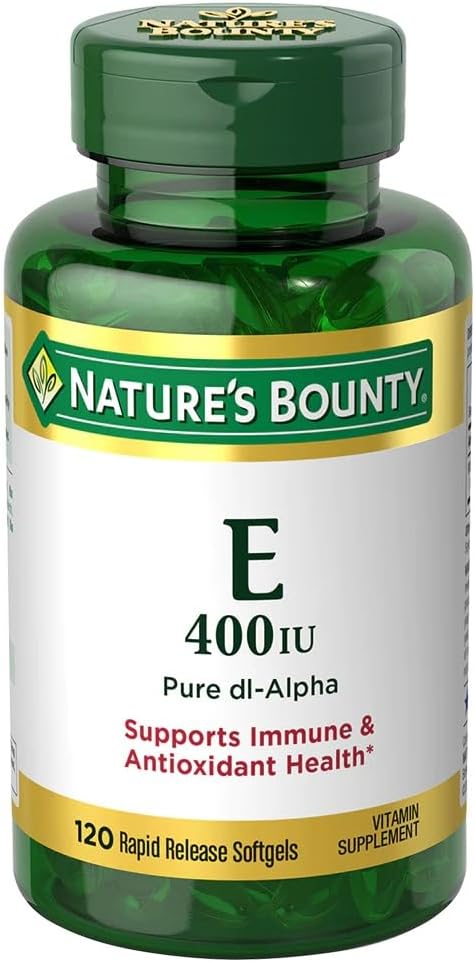 Nature's Bounty E 180mg Pure dI-Alpha Softgels, 120 Count