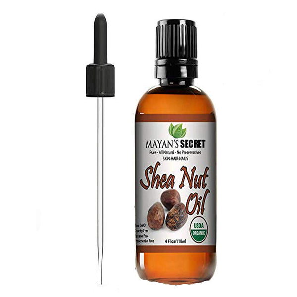 Mayan's Secret USDA Certified Organic Shea Nut Oil - Natural Undiluted Cold Pressed for Skin, Hair, Lips, and Nails