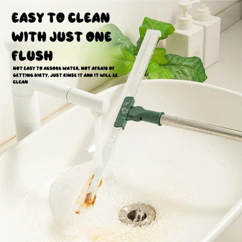 Multi-Surface Squeegee for Floor, Pet Hair Removal Broom with Silicone Bristles, Adjustable Floor Wiper & Scrubber