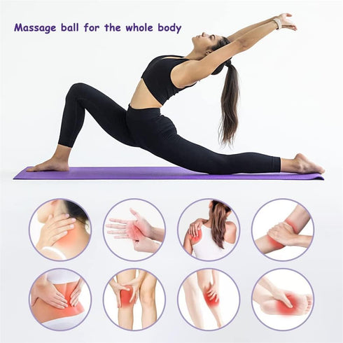Jocaluyia Set, Massage Ball Peanut Massage Ball Double Lacrosse Massage Roller Balls, Acupoint Myofascial Release