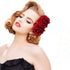 Rose Flower Hair Clip, 3D Red Roses Hair Accessories for Girls Women, Wedding Hair Clip
