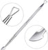 Nail Care Tool Set - Cuticle Pusher and Cutter, Stainless Steel Manicure, Gel Polish Remover, Pedicure Kit