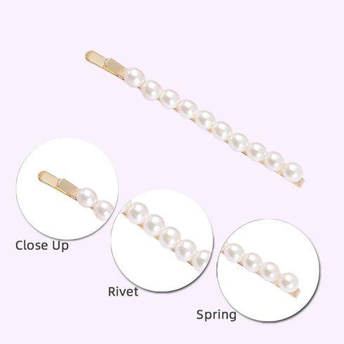 Pearl Bobby Pins Gold: 2Pcs Vintage Elegant Hair Clips for Women, Ideal Gifts for Her