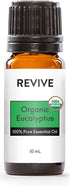 USDA Certified Organic Eucalyptus Essential Oil by Revive - 100% Pure Therapeutic Grade for Diffuser, Massage,