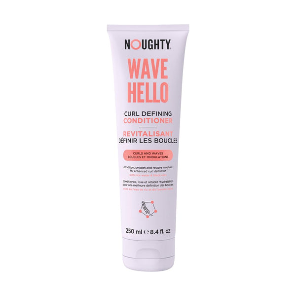 Noughty 97% Natural Wave Hello Curl Defining Conditioner, Sea Kelp Extract and Avocado Oil, 250ml Sulphate Free Vegan