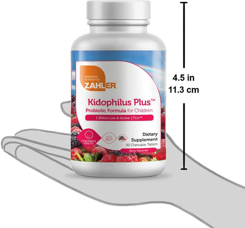 Zahler Kidophilus Kids Probiotic, Great Tasting Probiotics for Kids, Certified Kosher, 90 Count