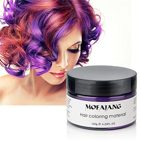 Purple Hair Styling Wax - SOVONCARE Instant Hairstyle Cream, Unisex Hair Pomade for Party Cosplay