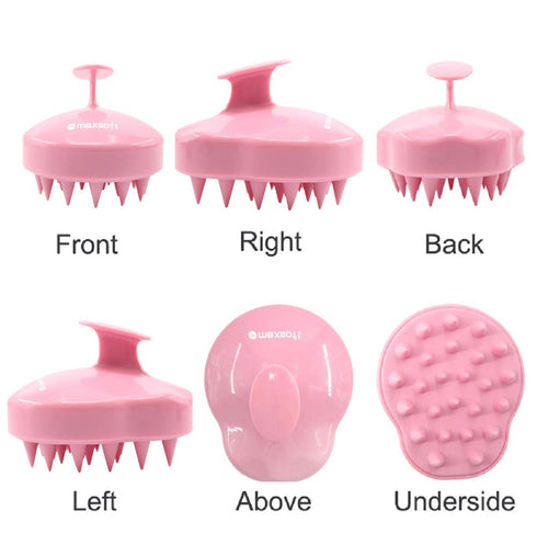 Maxsoft Hair Scalp Care Massager Shampoo Brush, Pink