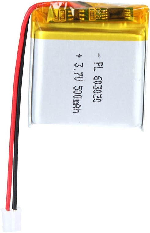 3.7V 500mAh 603030 Lipo Battery Pack, Rechargeable Lithium Polymer Ion Battery with PH2.0mm JST Connector