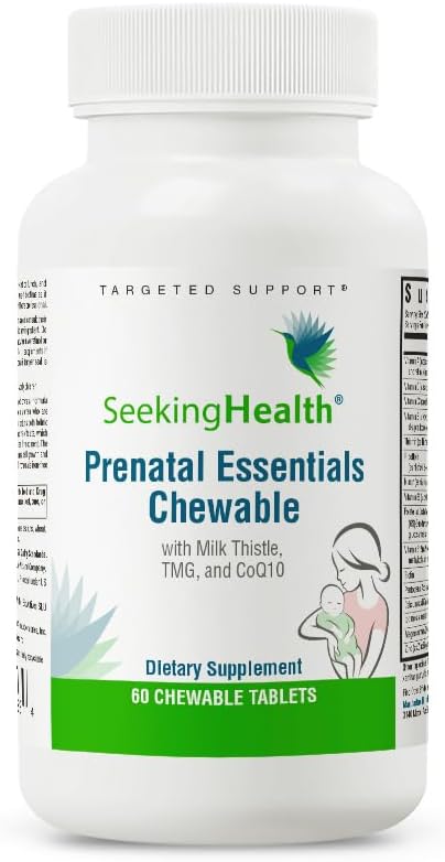 Seeking Health Prenatal Essentials Chewable - Prenatal Support with Riboflavin, Immune Health & Methylation - 60 Tablets