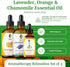 Set SVA Lavender, Orange & Chamomile Essential Oil Bundle Super Saver Combo Premium Grade Aromatherapy Relaxation
