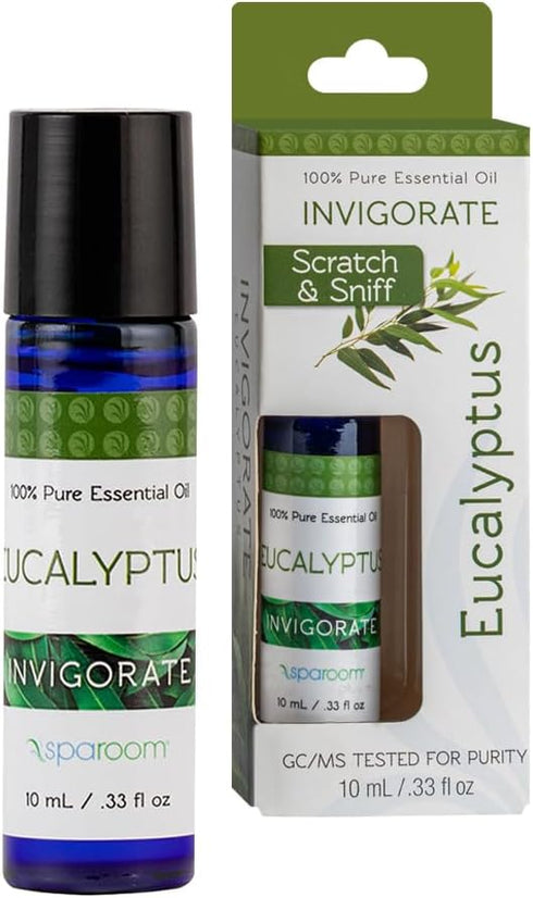 SpaRoom Aromatherapy 100% Pure Essential Oils, Invigorate Eucalyptus, 10 mL for Diffusers