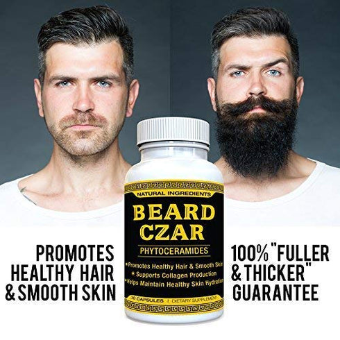 The Beard Czar Phytoceramides - 30 Capsules for Healthy Hair, Smooth Skin, Collagen Production, and Skin Hydration
