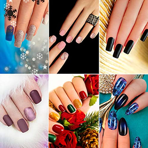 Maitys 560 Pieces Nail Polish Strips Decals, 40 Sheets Full Wrap Self Adhesive Gel Fingernail Art with File for Women