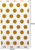 JHere 100 Pack 100Pcs 5.1'' 8.2'' 1.5'' Gold Polka Dot Candy Bags with Gold Metallic Twist Ties, Clear Plastic Treat